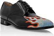 PHILIPP PLEIN Lace Up Shoes Strass Flame Men