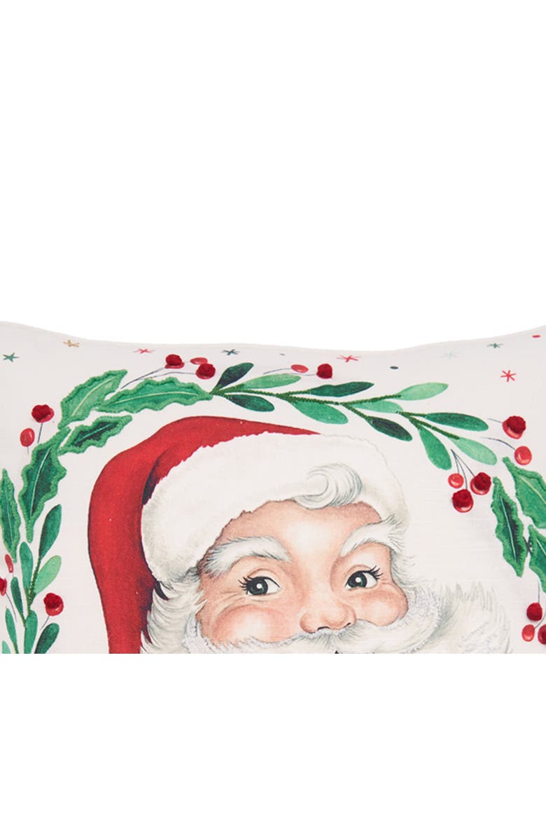 C&F Home Vintage Santa Throw Pillow, 18" x 18", Alternate, color, White