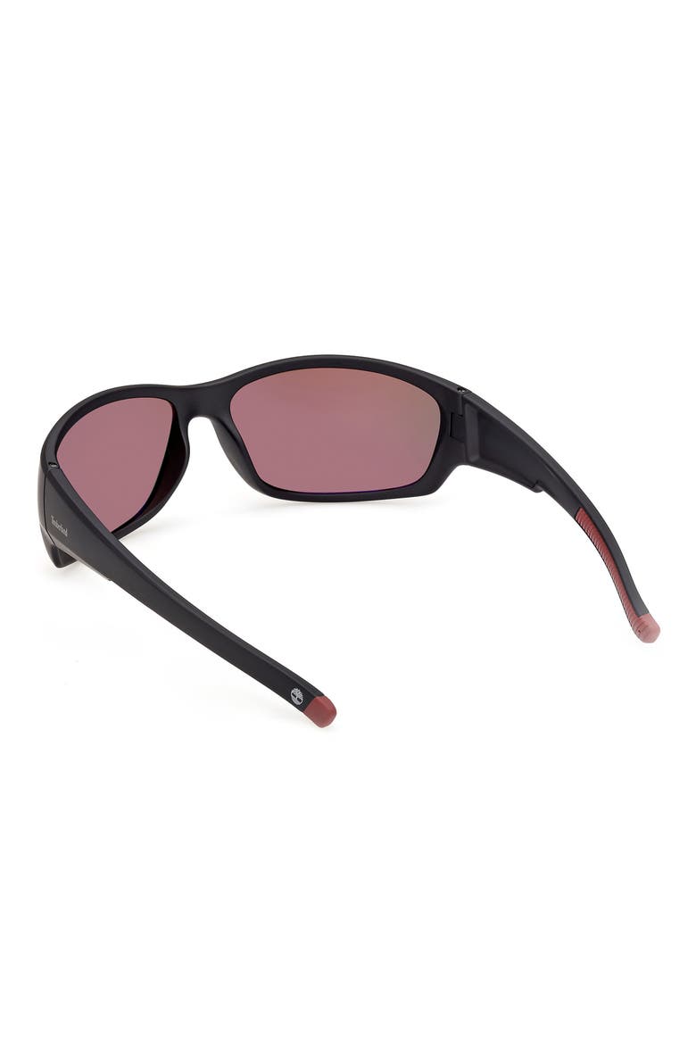 67mm Sunglasses, Alternate, color, MATTE BLACK / SMOKE POLARIZED