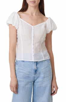 Habitual Seamed Button-Up Top