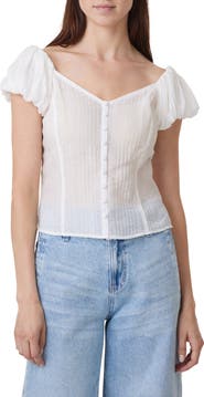 Habitual Seamed Button-Up Top