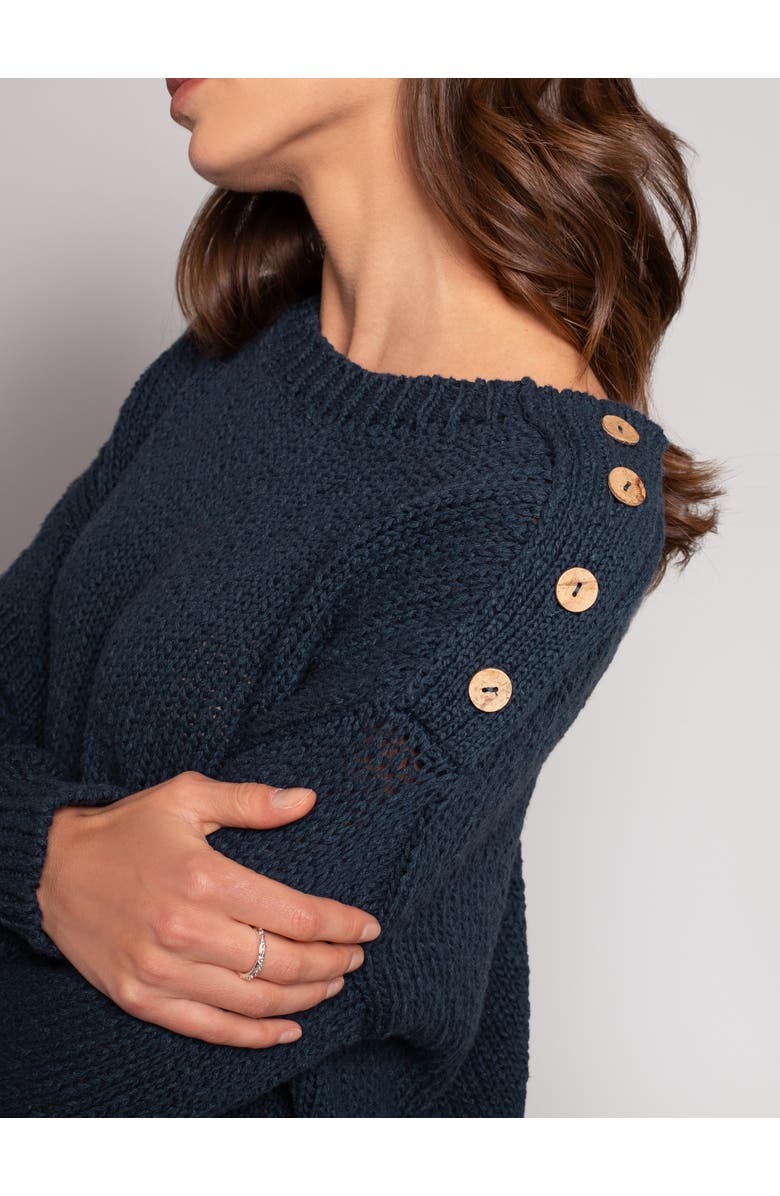 Celtic & Co. Slub Knit Button Detail Sweater, Alternate, color, 