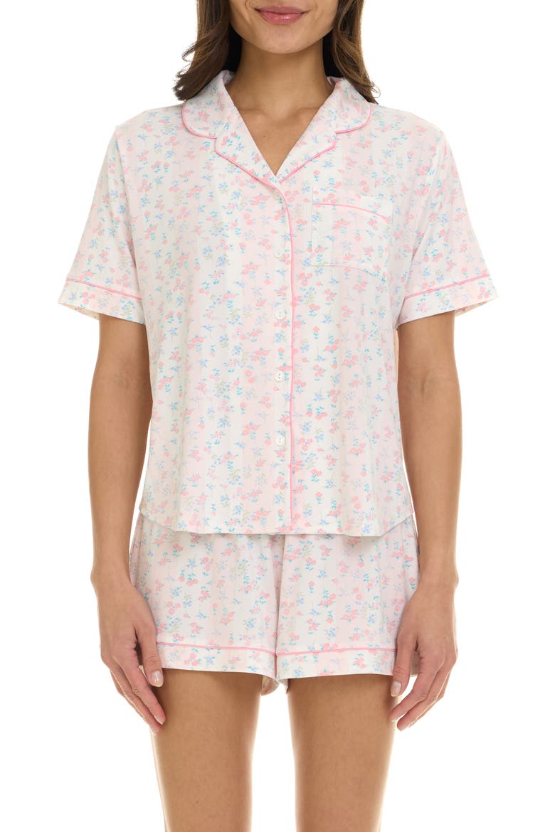 Gabriella Printed Short Pajamas, Main, color, IVORY
