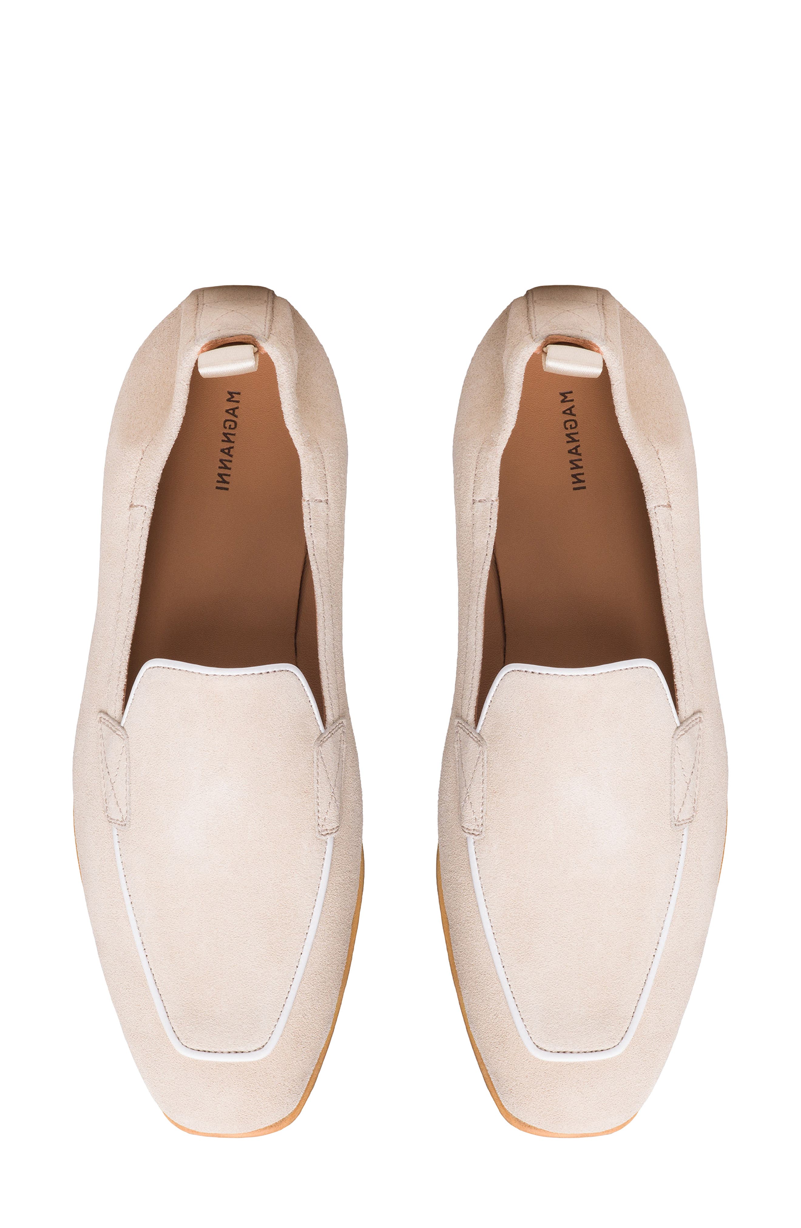 Magnanni Bella Loafer, Alternate, color, Champagne Suede