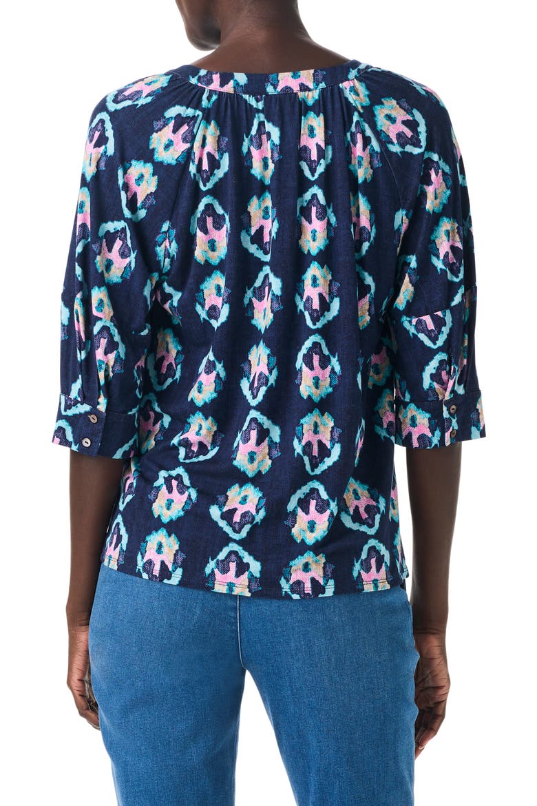 Ocean Batik Print Top, Alternate, color, INDIGO MULTI