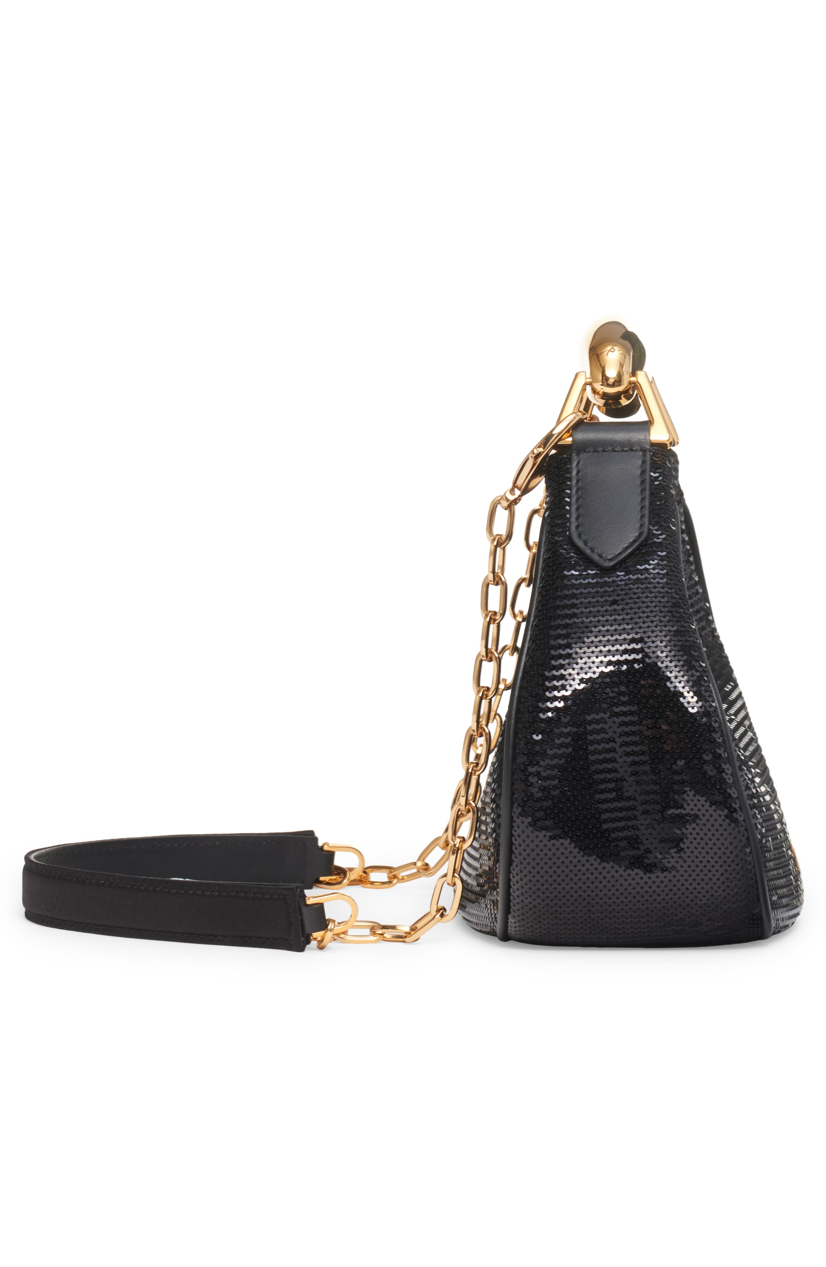 TOM FORD Mini Bianca Sequin Top Handle Bag, Alternate, color, 