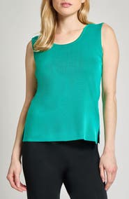 Ming Wang Scoop Neck Sweater Tank