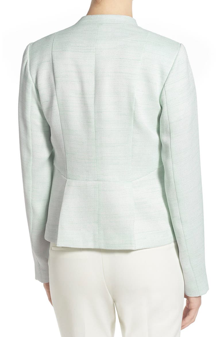 Zip Pocket Open Jacket, Alternate, color, BLUE- WHITE TWEED