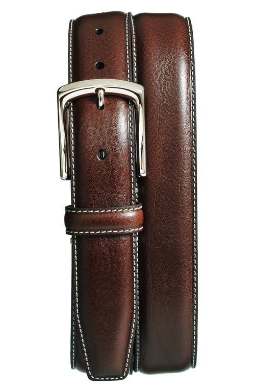 Torino Burnished Leather Belt in Brown  product