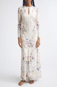 Camilla Print Ruched Jersey Maxi Dress