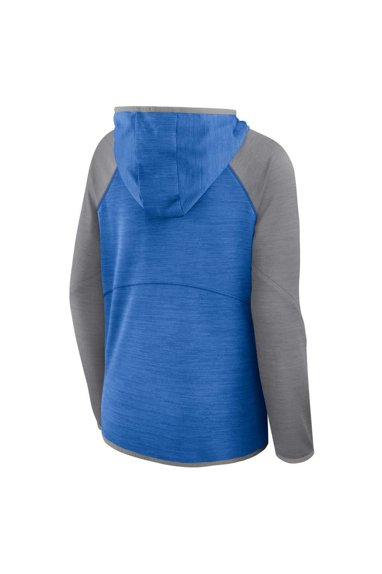 Women's Fanatics Blue/Gray Detroit Lions Redzone End Around Pass Raglan Full-Zip Hoodie, Alternate, color, Blue