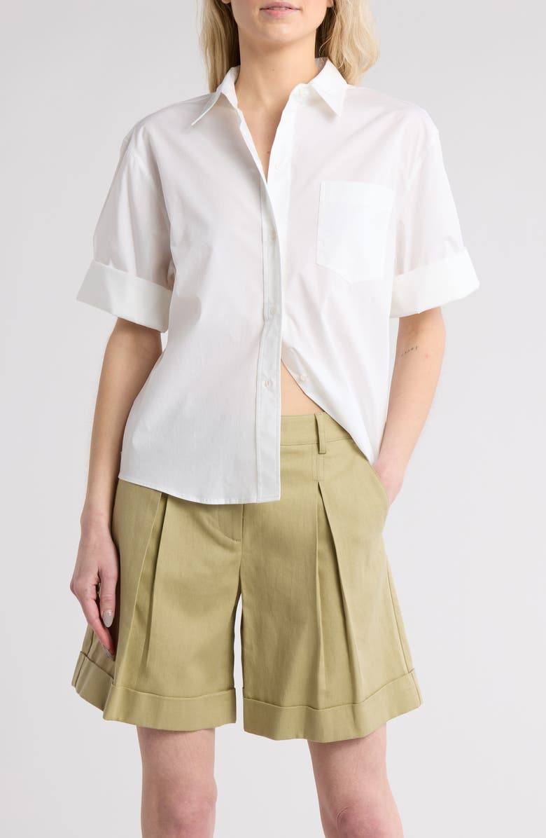 TWP Bad Habit Short Sleeve Button-Up Shirt, Main, color, 