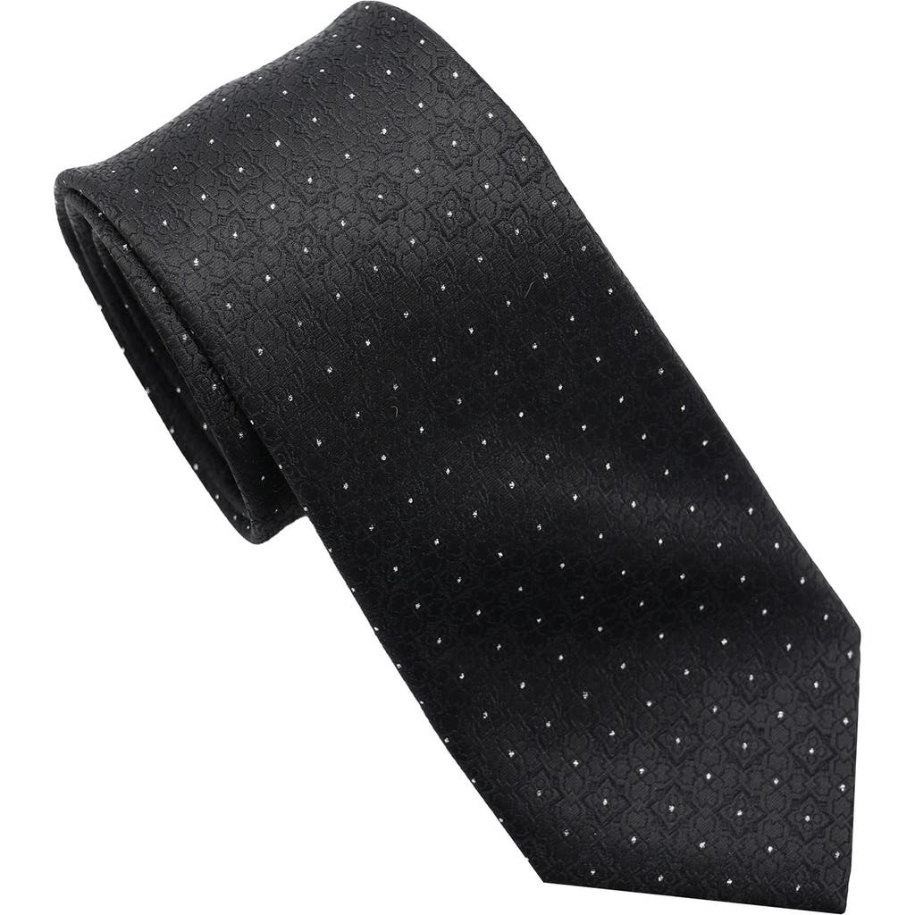 Karl Lagerfeld Paris Sparkle Medallion Print Tie In Black