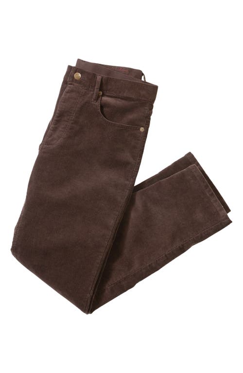 Marine Layer 5 Pocket Flex Cords Slim Straight Fit Pants In Brown