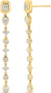 Bony Levy 18K Gold Monaco Diamond Linear Drop Earrings (Online Trunk Show)