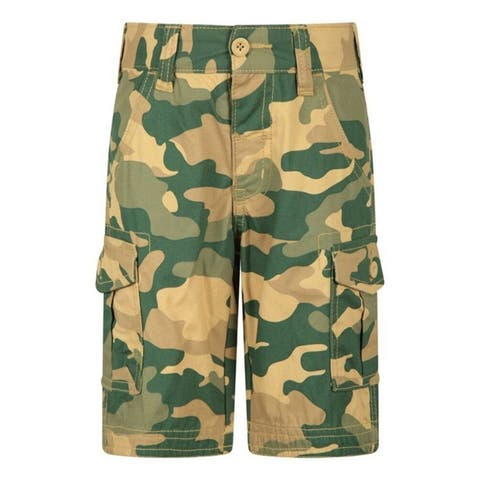Childrens/Kids Camo Cargo Shorts