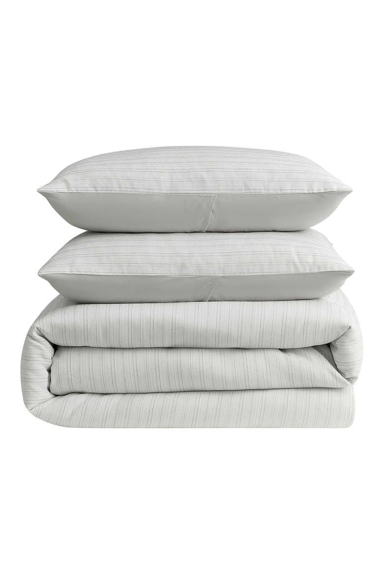 Space Dye Grid Yarn Waffle Reversible Comforter & Sham Set, Main, color, MEDIUM / DARK GREY