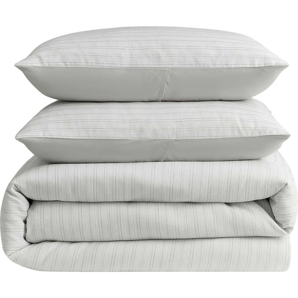 Kenneth Cole Reaction Space Dye Grid Yarn Waffle Reversible Comforter & Sham Set