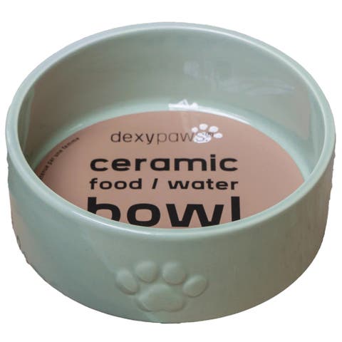 Ceramic Dog Bowl Sage Green 26oz