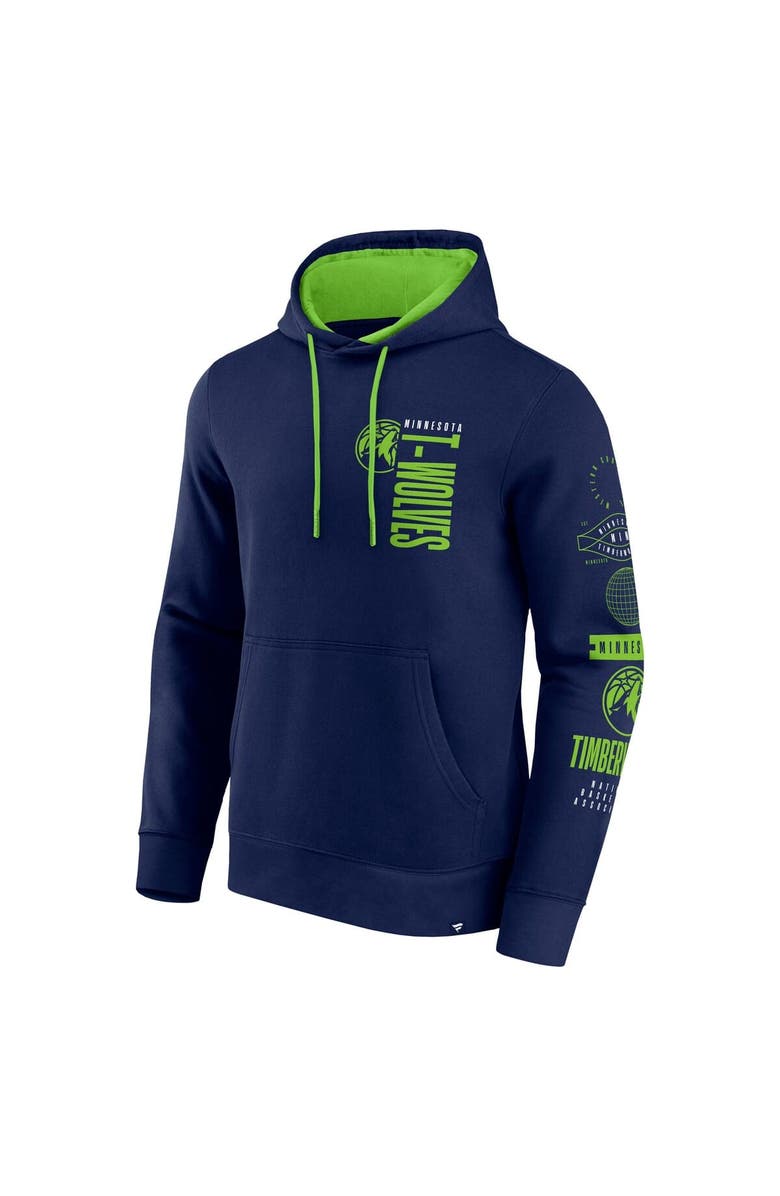 FANATICS Men's Fanatics Navy Minnesota Timberwolves Game Time Crossover Pullover Hoodie, Alternate, color, 