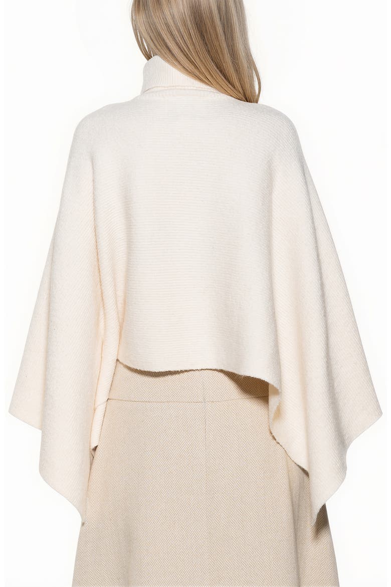 Jon Turtleneck Knit Cape Top, Alternate, color, IVORY