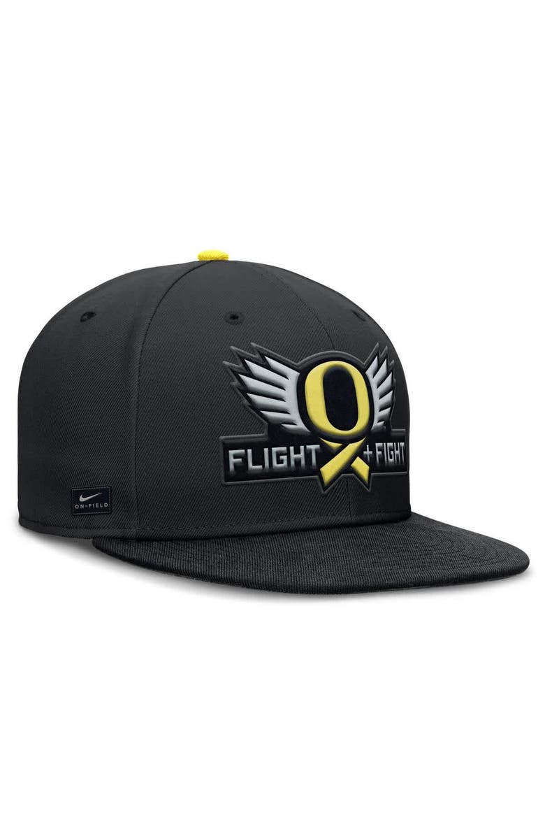 Nike Men's Nike  Black Oregon Ducks Fitted Hat, Alternate, color, 