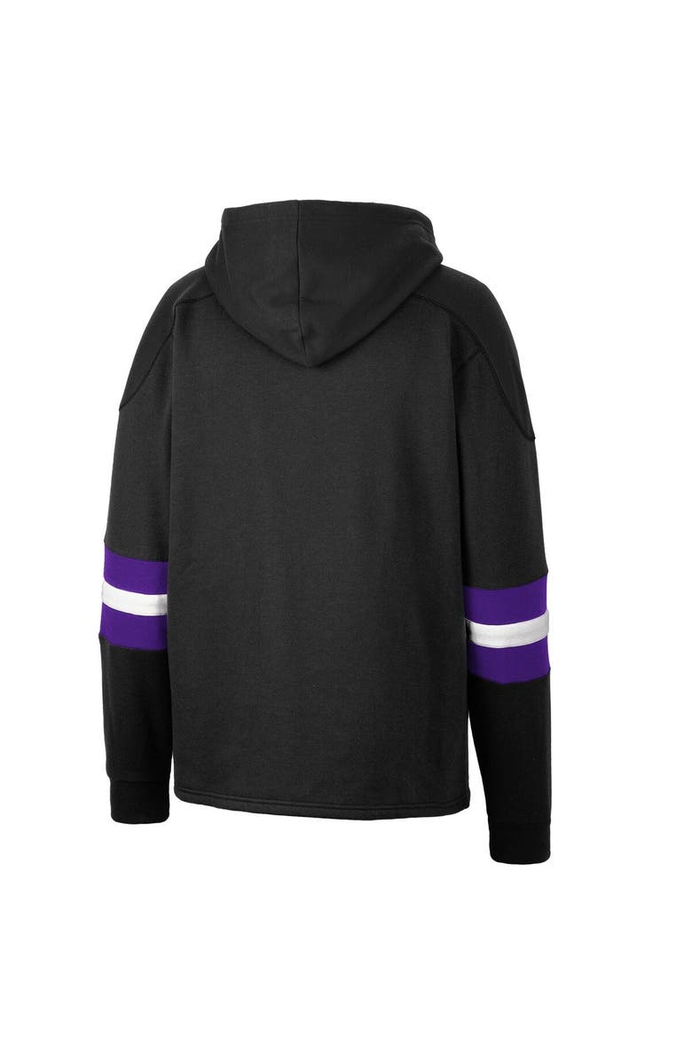 COLOSSEUM Men's Colosseum Black Northwestern Wildcats Lace-Up 4.0 Pullover Hoodie, Alternate, color,