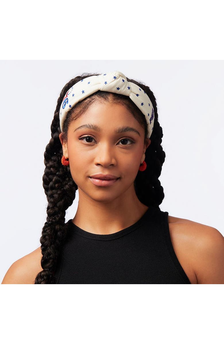 Lele Sadoughi NBA Philadelphia 76Ers Embroidered Headband, Alternate, color, 