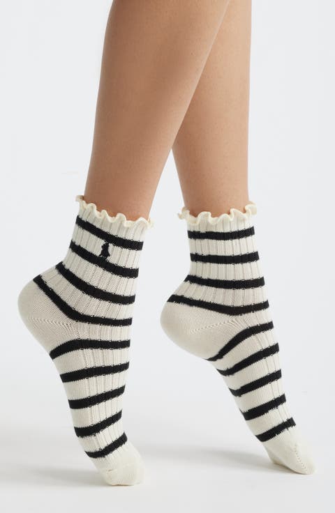Lettuce Edge Cotton Blend Quarter Socks