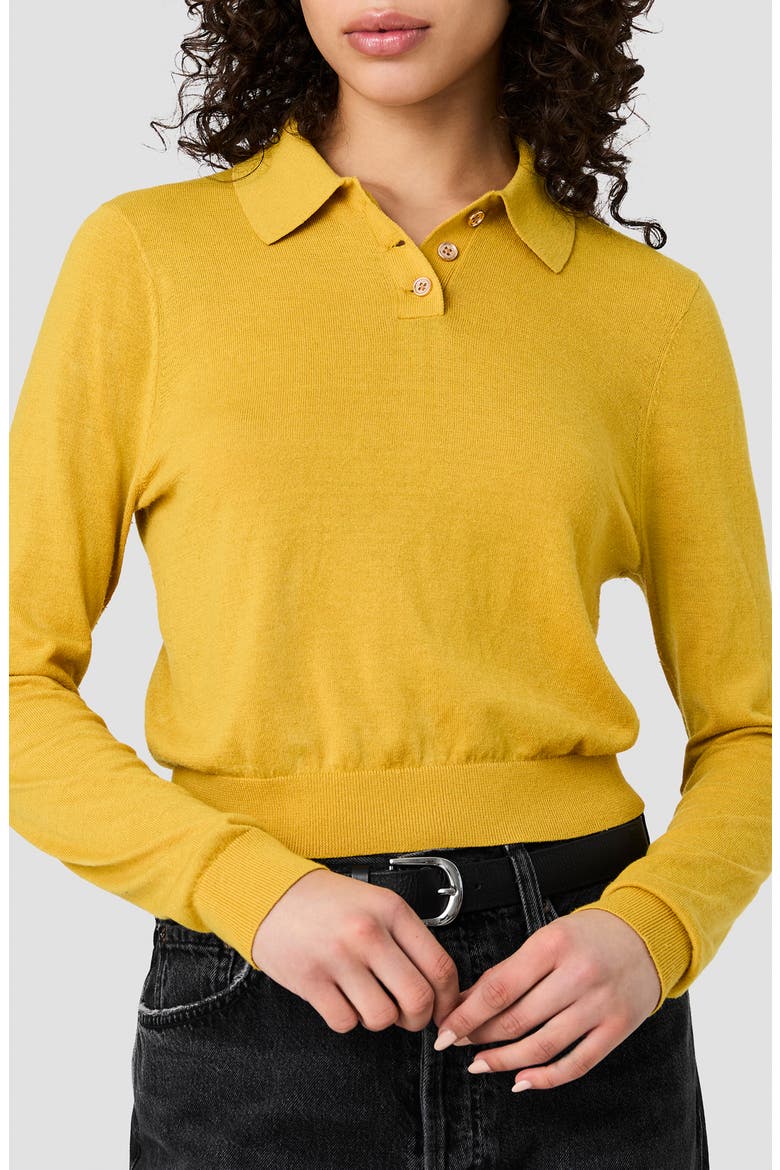 Nola Long Sleeve Polo, Main, color, DEEP MARIGOLD