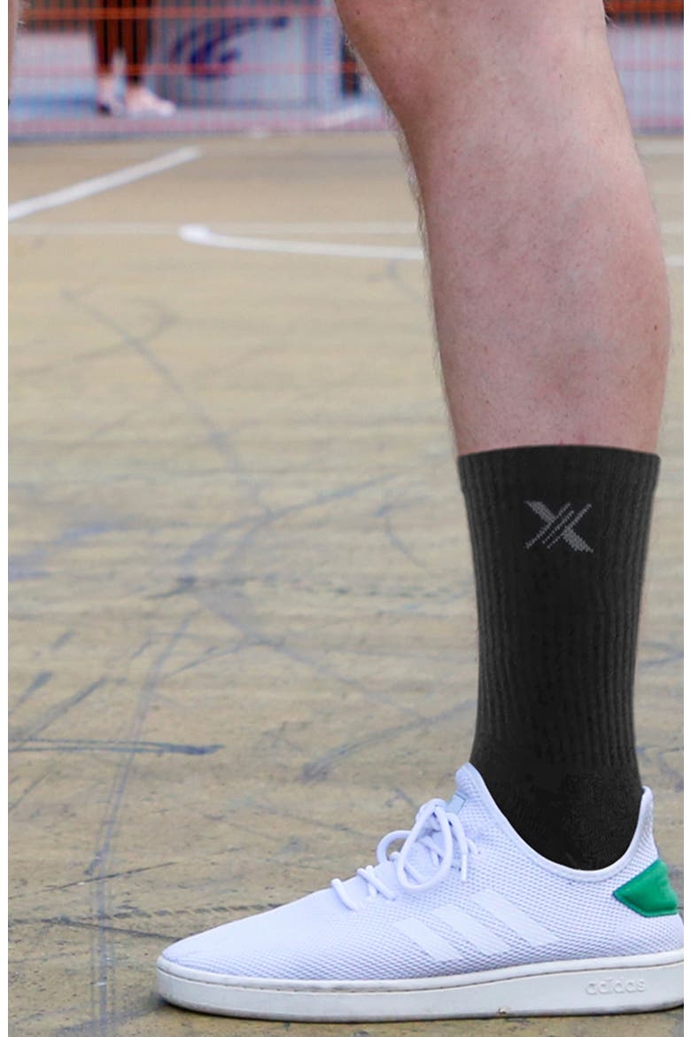 6-Pack Dri Tech Moisture Control Socks, Alternate, color, BLACK