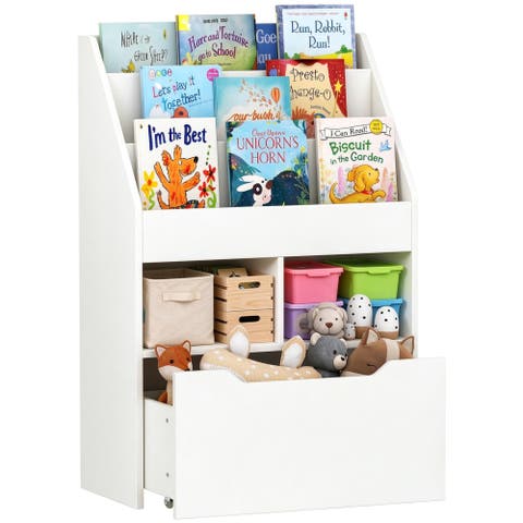 Kids Bookcase with Storage Drawer