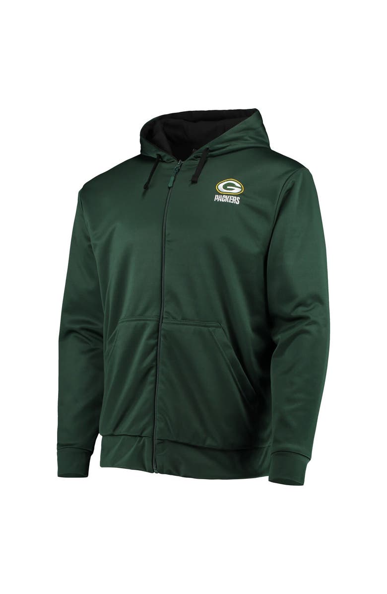 DUNBROOKE Men's Dunbrooke Green/Black Green Bay Packers Apprentice Full-Zip Hoodie, Alternate, color, Green