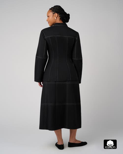 Weworewhat Structured Balloon Sleeve Shirt In Black