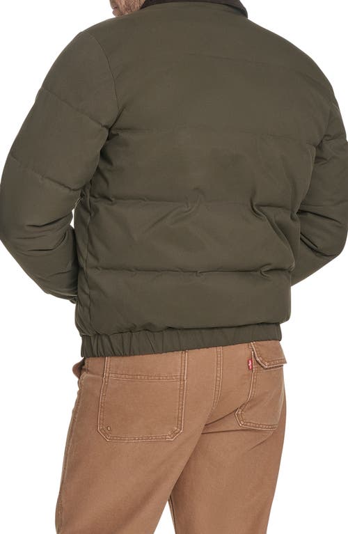 Levi's Corduroy Collar Midweight Quilted Jacket In Green
