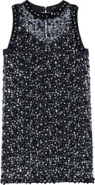 maje Rhinestone floral dress