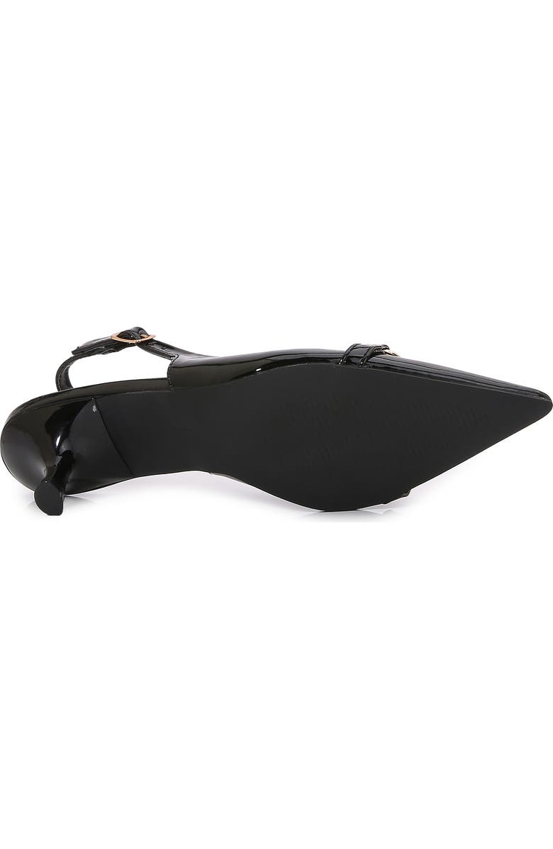 BERNESS Juliette Pointed Toe Kitten Heel Slingback Pump, Alternate, color, Black