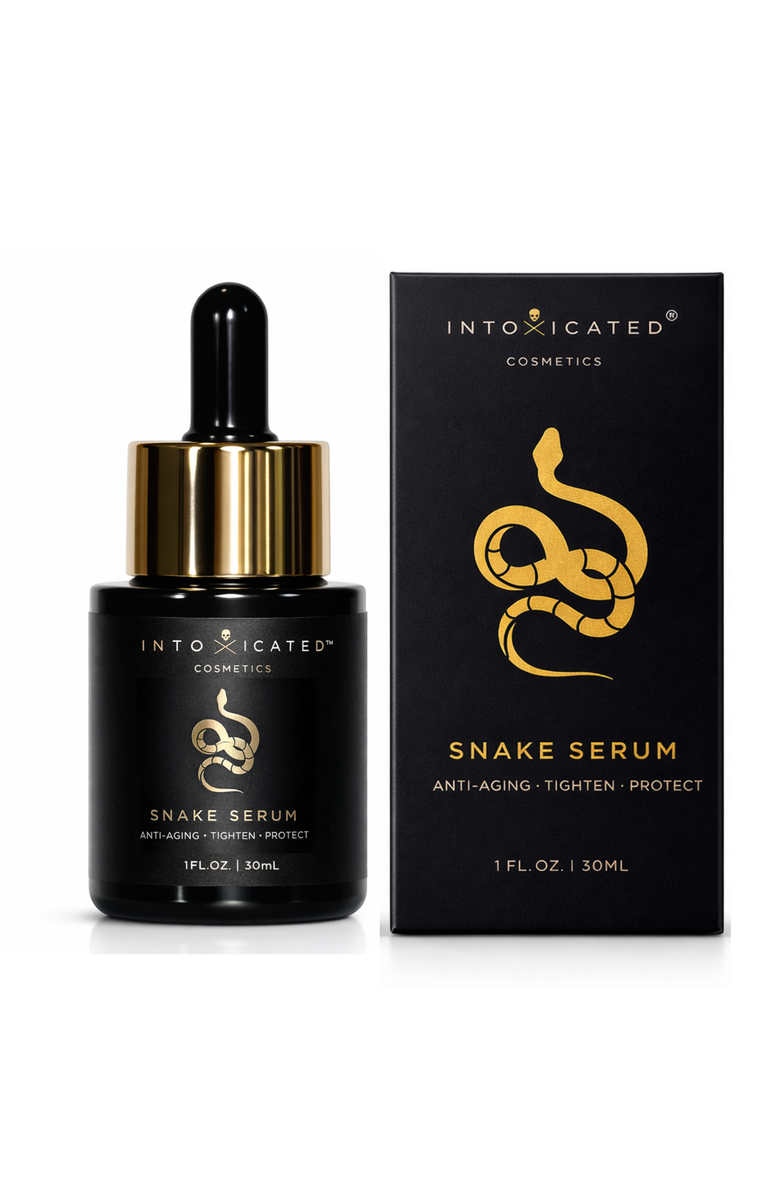 Intoxicated Cosmetics Snake Serum | 1 fl oz/ 30 ml | Anti-Aging Formula with Vegan Snake Peptides | Hydrating Hyaluronic Acid | Niacinamide for Radiant Skin Repair, Alternate, color, NO COLOR