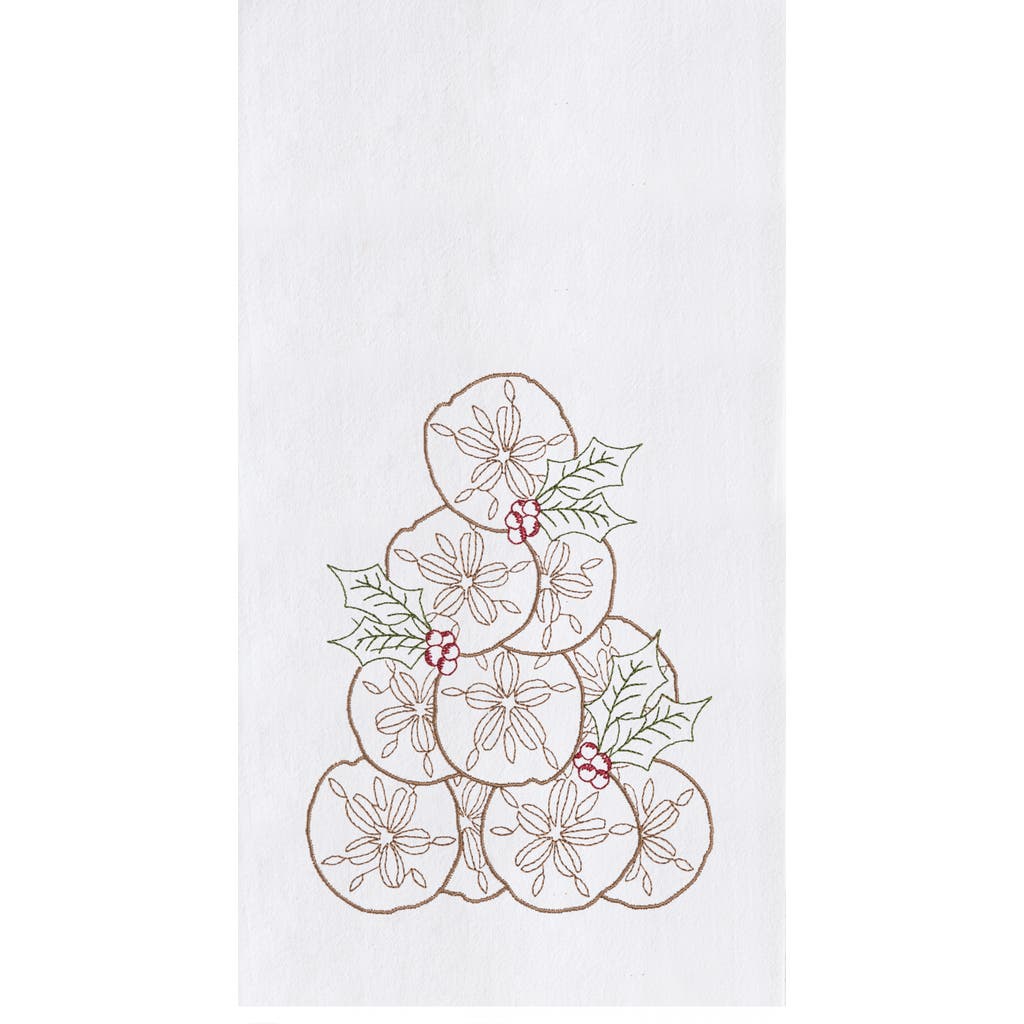 C & F Home C&f Home Sand Dollar Holly Tree Towel In White