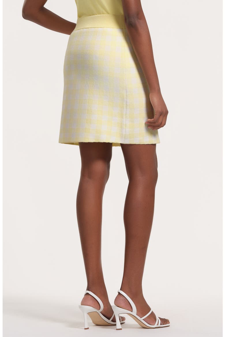 Gingham Sweater Skirt, Alternate, color, WHITE MULTI