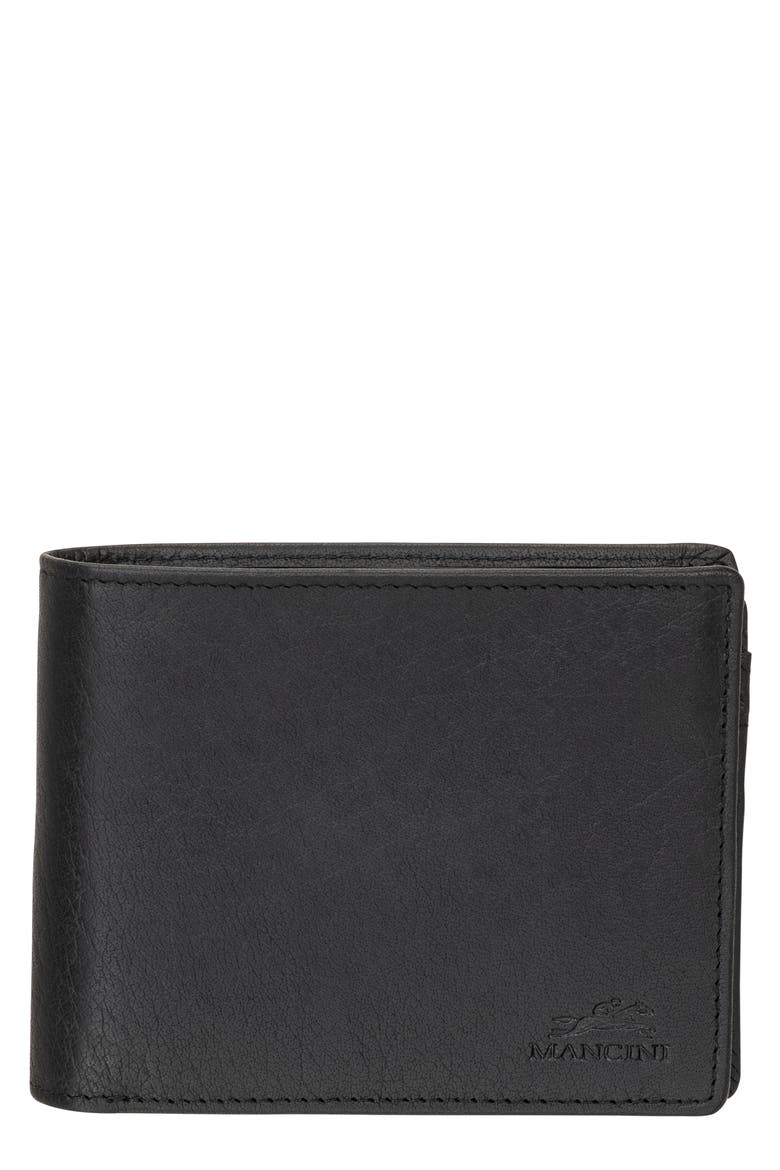 Buffalo RFID Center Wing Wallet, Main, color, BLACK