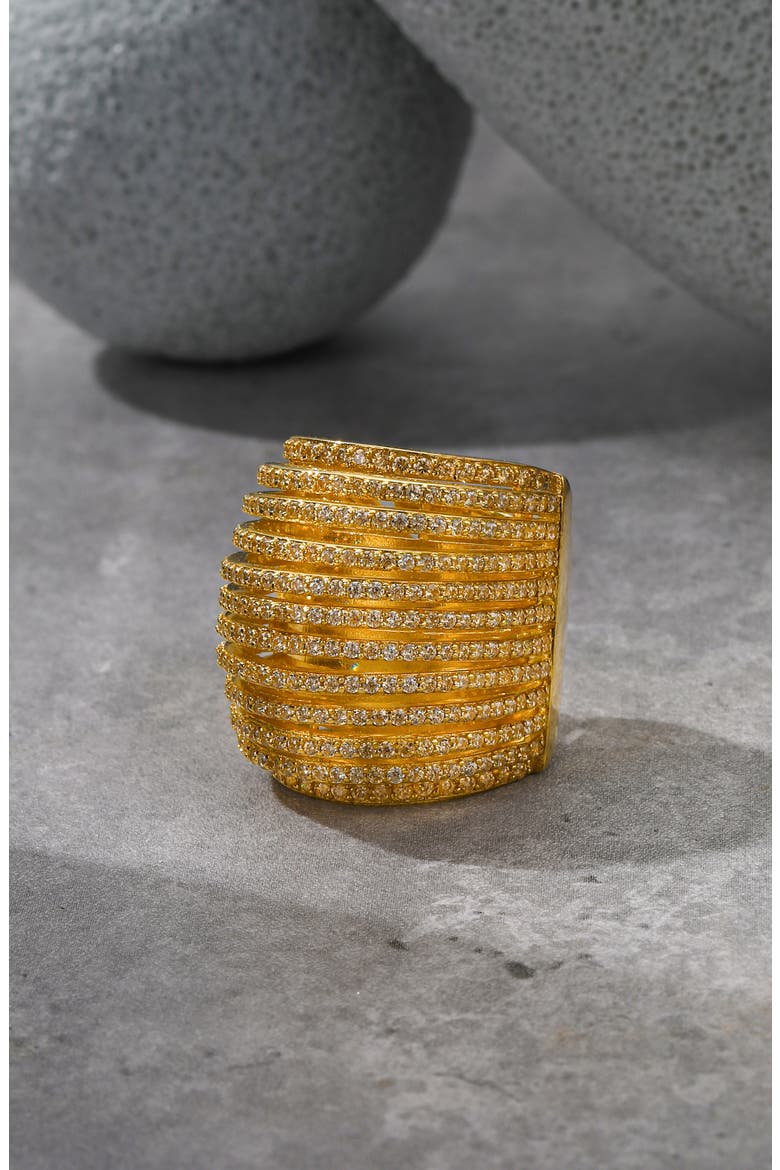 Etoile Statement Ring, Alternate, color, Gold