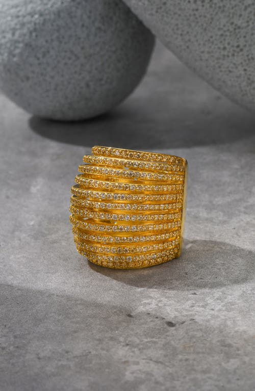 Kellery Etoile Statement Ring In Gold