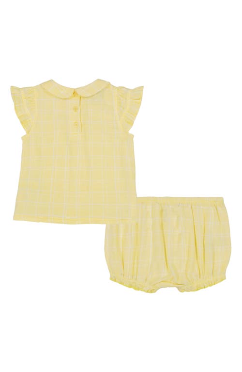 Shop Calvin Klein Check Print Dress & Bloomers In Yellow