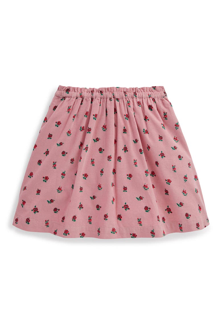 Kids' Cotton Button-Through Skirt, Alternate, color, RED HEARTS