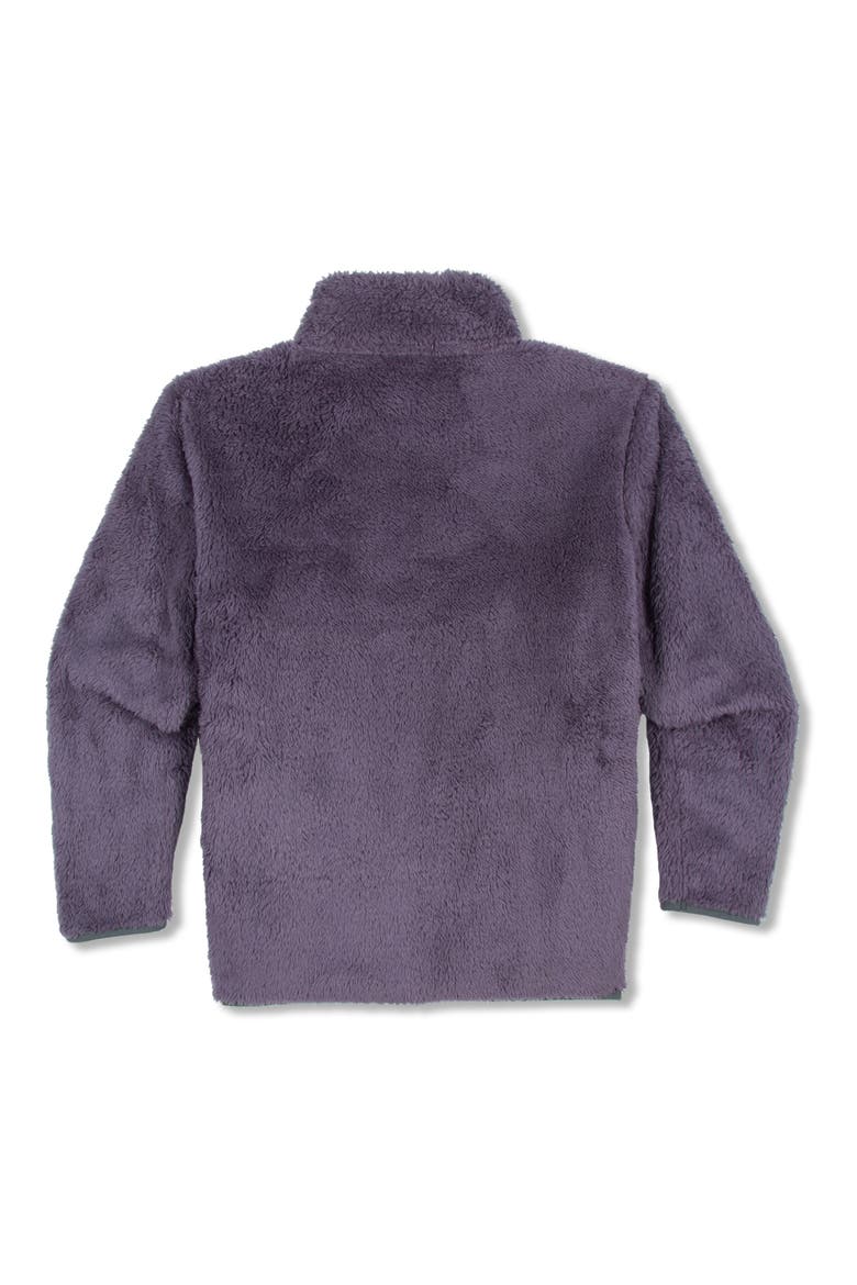 Kids' Pershing Colorblock Faux Fur Quarter Zip Pullover, Alternate, color, CARBON