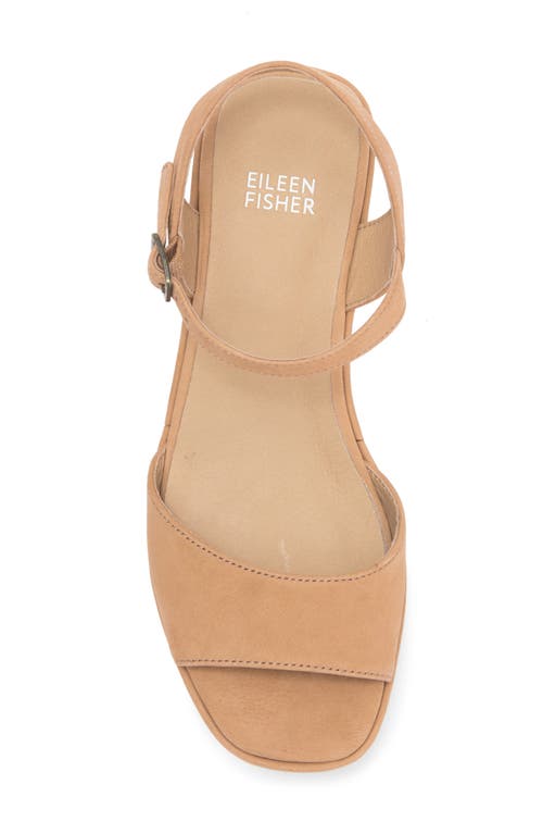 Eileen Fisher Mime Platform Sandal In Latte