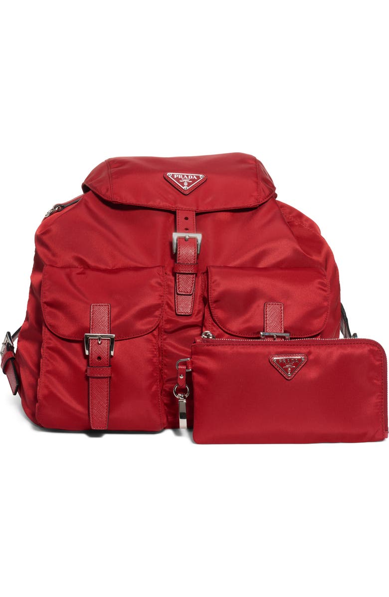 Prada Vela Nylon Backpack, Main, color,