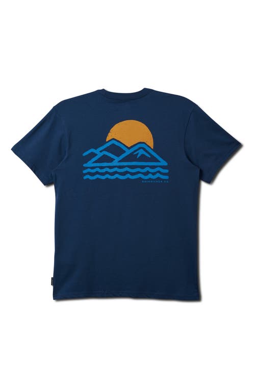 QUIKSILVER QUIKSILVER BLUE LINES GRAPHIC T-SHIRT 