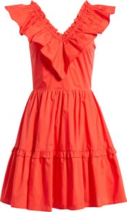 LAYERED WITH LOVE 'Lil Alessandra Ruffle Tiered Cotton Fit & Flare Minidress